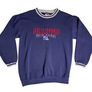 Vintage 90s New York Giants Sweater Youth XL 18/20 NFL Crew Neck Pullover Retro